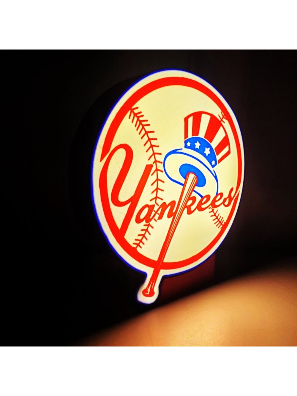 New York Yankees 9" LED Light Box Sign - USB Powered with Dimmer
